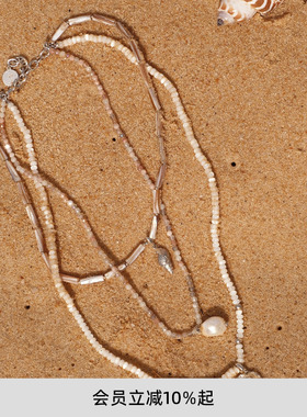 王楚然同款lost in echo手工复古金币度假多层叠戴长项链