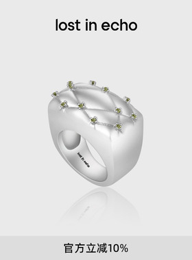 lostinecho高级方形枕头戒指女