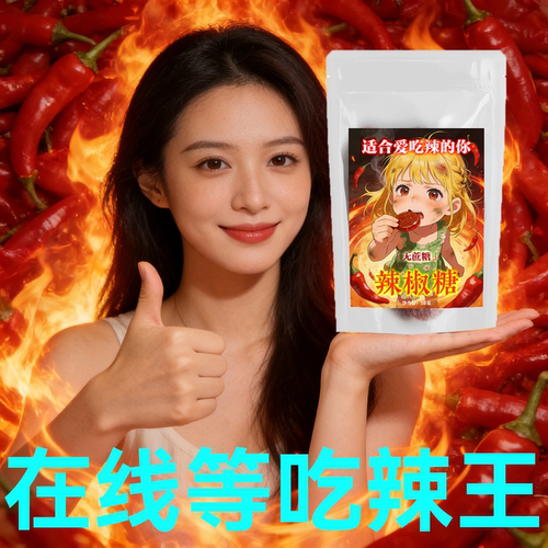 【无糖零食】辣味辣椒糖魔鬼辣死神龙息辣椒糖果整蛊地狱辣变态辣