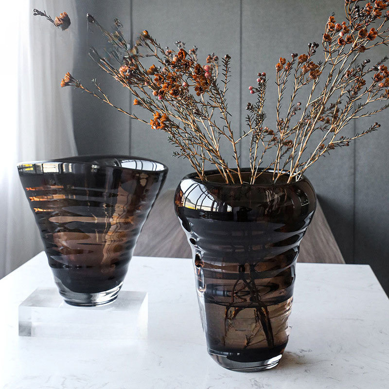 北欧轻奢简约现代果盘家居客厅装饰玻璃花瓶花器水培软装摆件,家居饰品,花瓶,淘宝优惠券,粉丝福利购,淘宝优惠卷