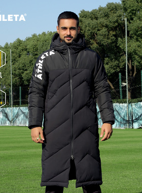 ATHLETA阿仕利塔长款棉服足球训练防风保暖冬训冬季男女棉服04155