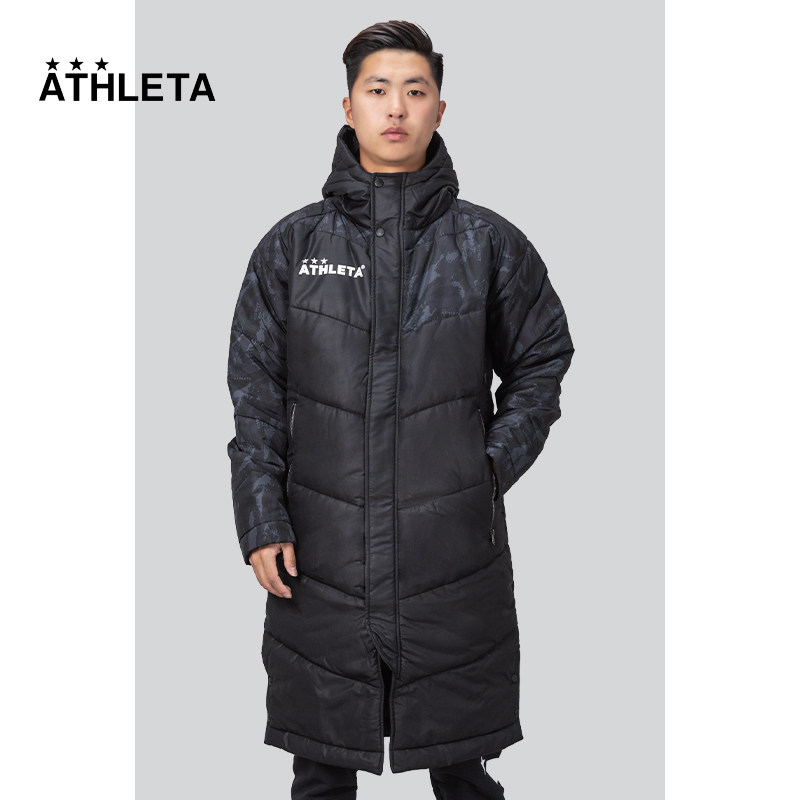 ATHLETA阿仕利塔长款棉服男长过膝长款带帽潮冬季保暖大衣04123
