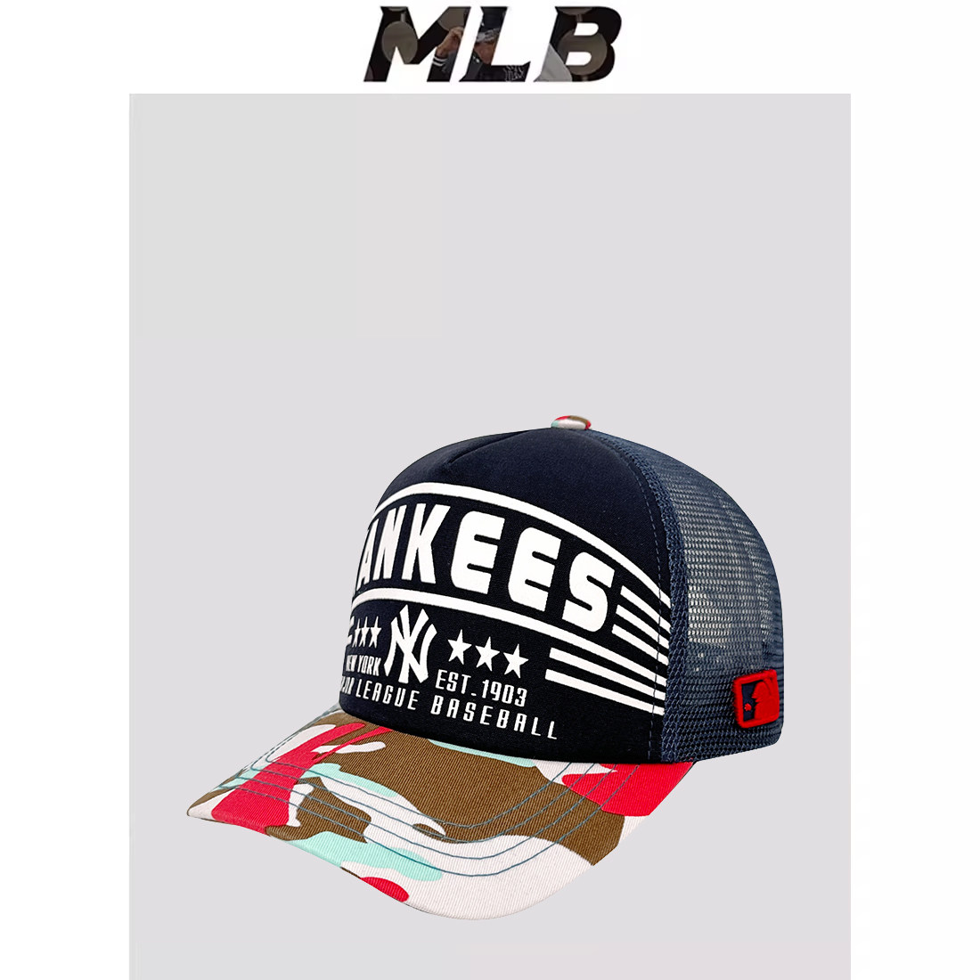 mlb棒球帽潮牌男女时尚网帽遮阳嘻哈帽洋基队鸭舌帽气质简约复古