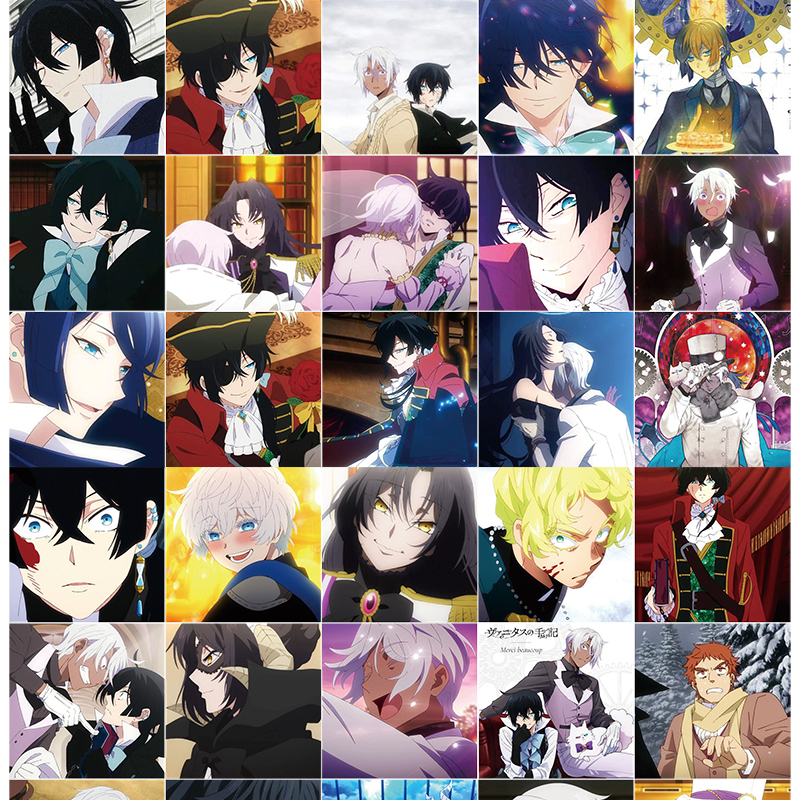 140张动漫瓦尼塔斯的手记贴纸卡通手帐素材人物周边手机背卡贴画