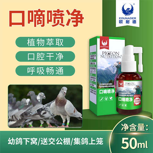 口喷滴净幼鸽下窝口腔白点粘液