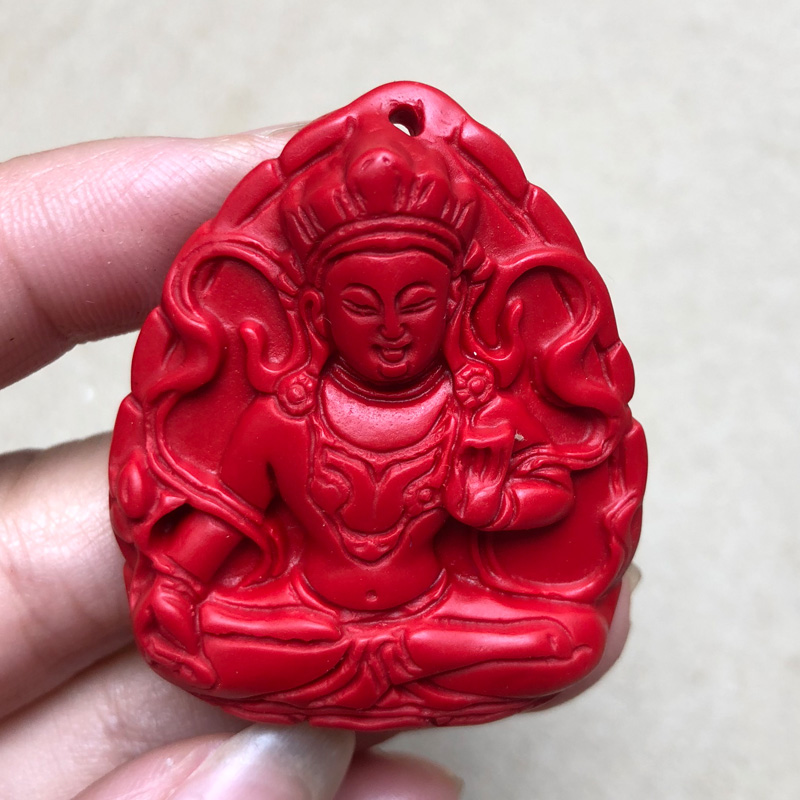 天然朱砂药师佛吊坠本年随身七佛男女释迦摩尼三宝如来佛项链