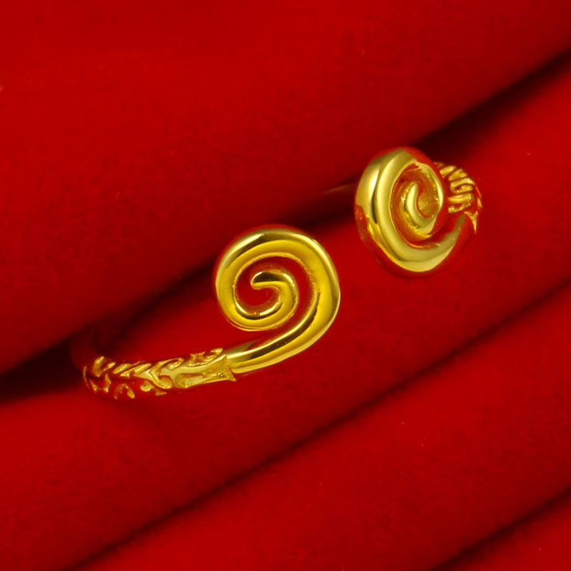 黄金戒指9999足金男女士紧箍咒食指环纯金情侣对戒素金子素圈