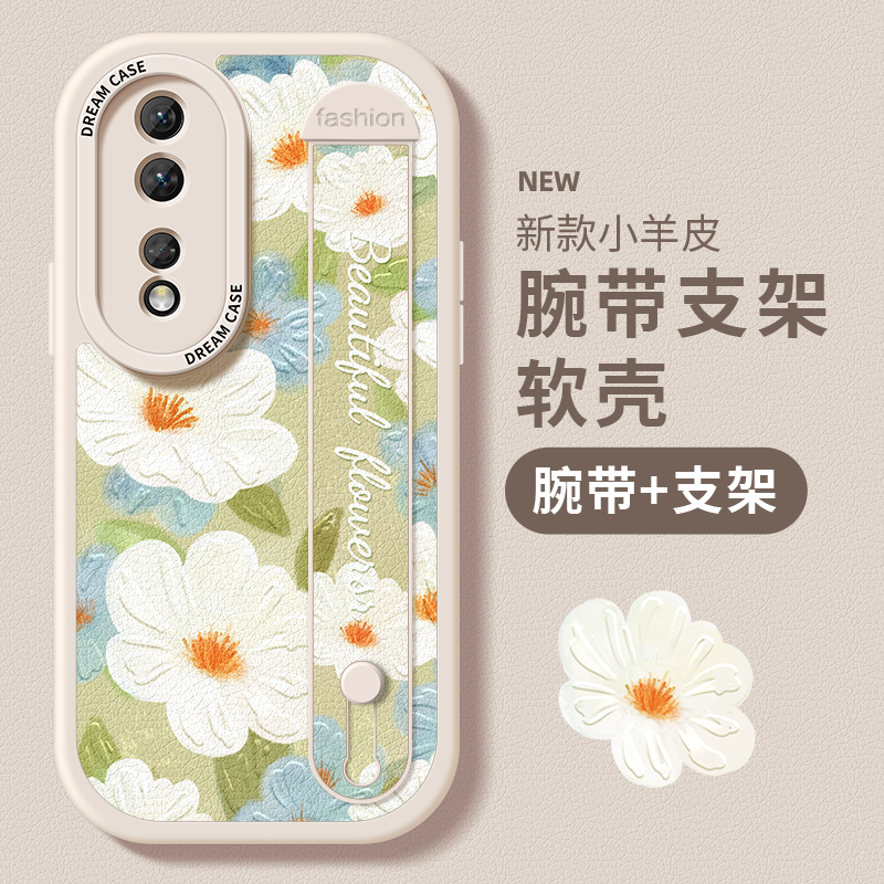 荣耀80花朵系列手机壳硅胶防摔女