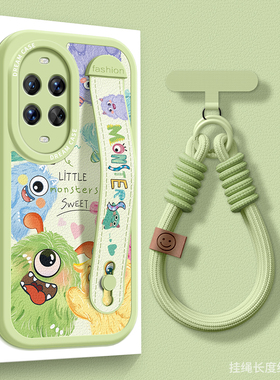 腕带适用华为nova14pro手机壳nova13女款12pro保护套11Ultra新款全包nova9/8支架7硅胶10se防摔6卡通怪兽5i壳