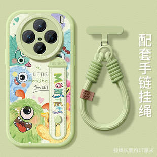 支架x80ultra全包防摔x70pro 腕帶適用vivox200s手機(jī)殼x100pro女款 保護(hù)套硅膠vivo x90gt新款 卡通小怪獸外殼