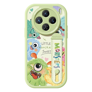 腕带适用vivox300手机壳x200s女款保护套x100pro硅胶vivo x90gt新款支架x80ultra全包防摔x70pro卡通小怪兽壳