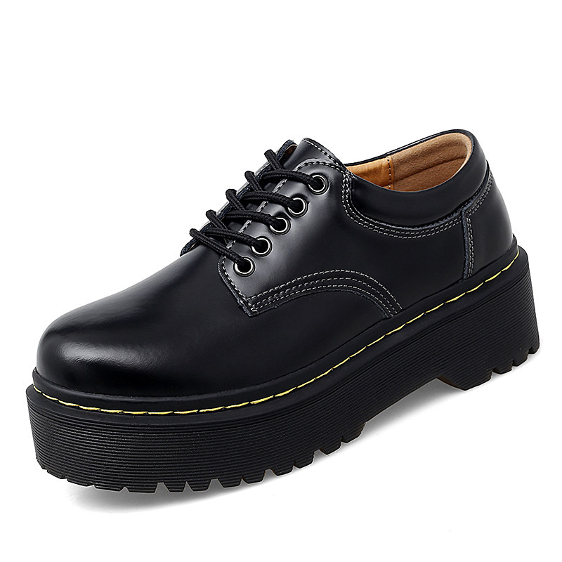 hot sale women shoes square heel female footwear pu leather