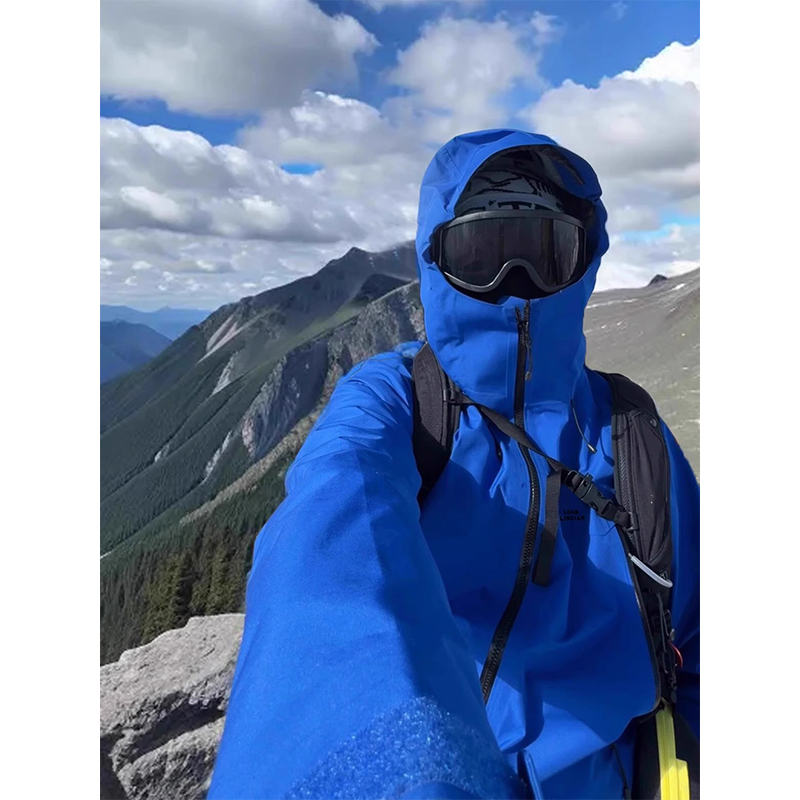 LDAB蓝色冲锋衣外套女2025新款户外三合一防风超好看小个子登山服