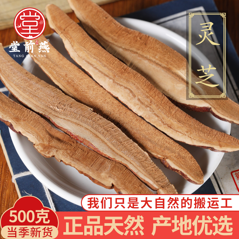 精选灵芝片泡水切片500克中药林芝片灵芝干货赤灵芝片泡酒