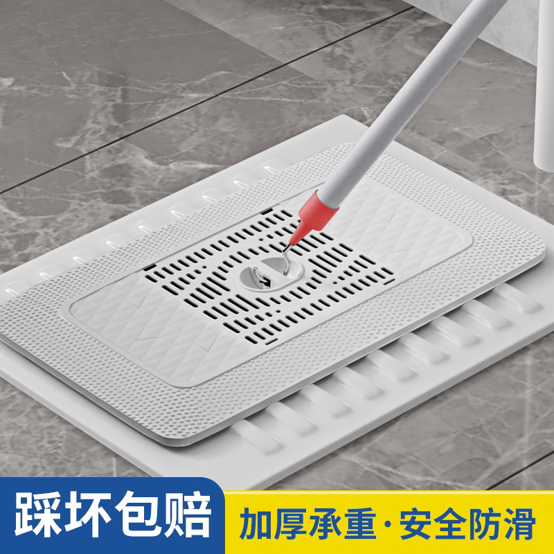 蹲便器盖板厕所蹲坑盖便池承重盖子踏板卫生间防堵盖板通用防臭器