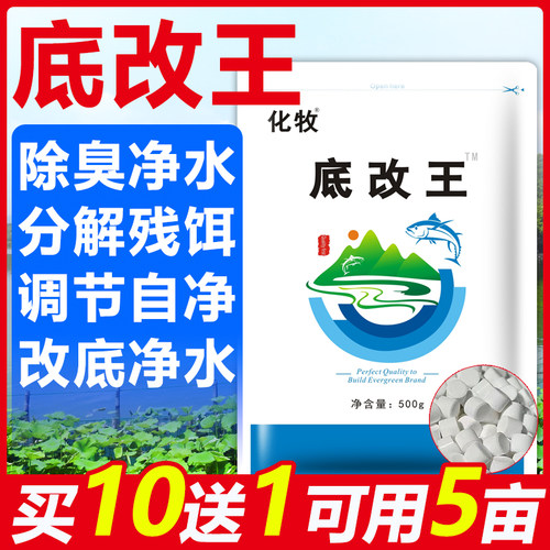 过硫酸氢钾复合盐底改片水产养殖鱼塘虾蟹塘改底除黑臭净水王增氧