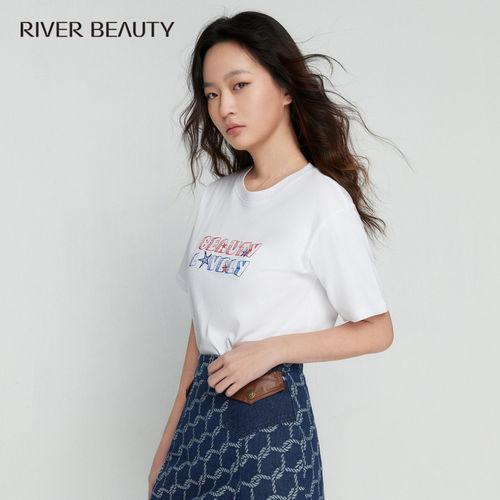 【柳哥优选】RB 甜酷品牌夏季新款时尚印花休闲T恤衫 RT22279844
