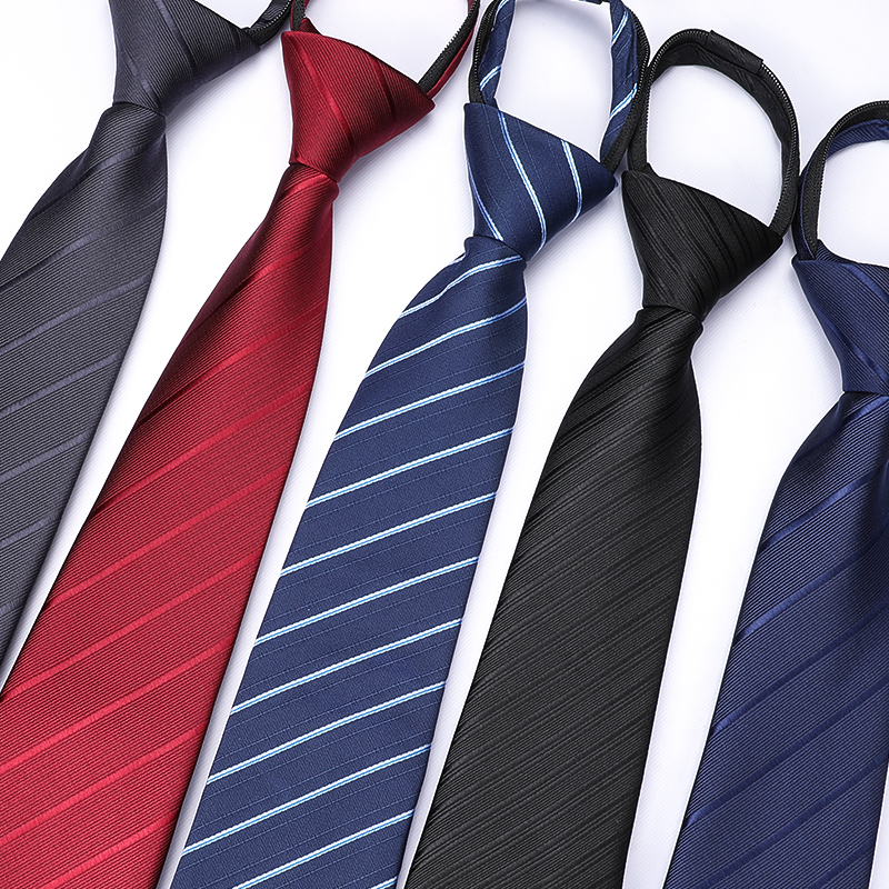 龙安豪色织涤丝商务条纹领带包邮