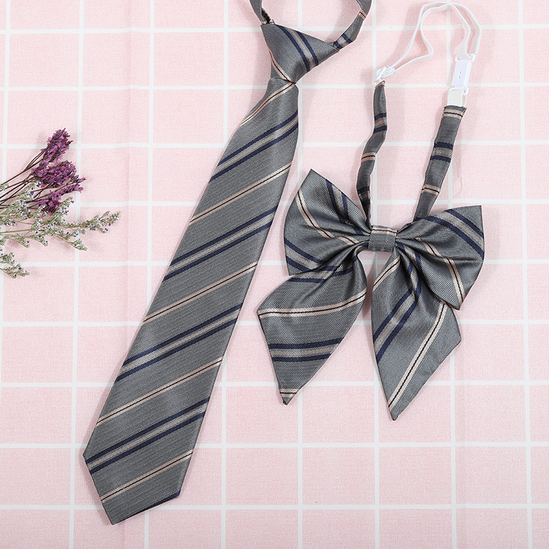 龙安豪色织涤丝韩版条纹领带包邮