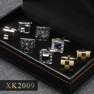 西装 轻奢商务XK2009 袖 口钉 衬衣袖 衬衫 男士 钉 扣袖 4对法式 礼盒装