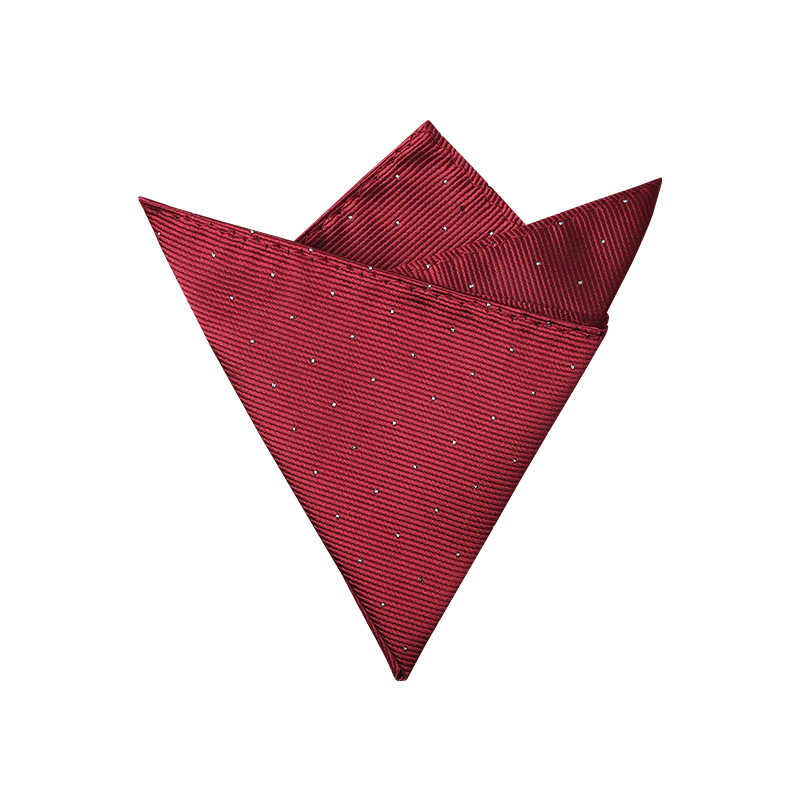 龙安豪商务涤丝色织花纹方巾包邮