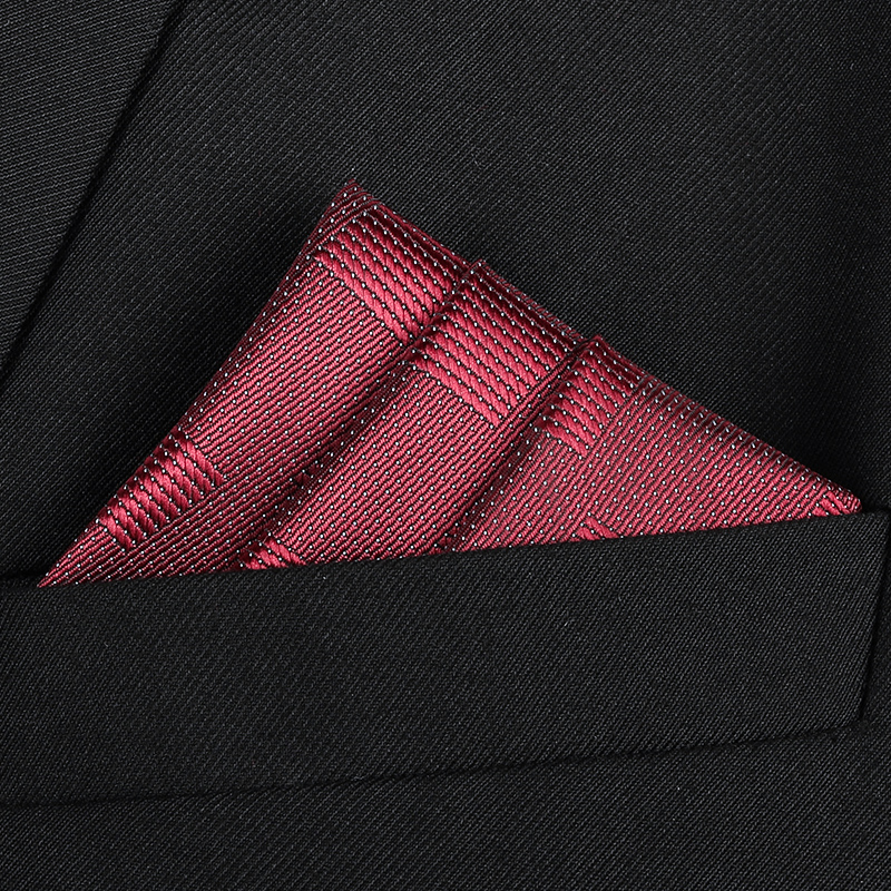 龙安豪商务涤丝色织花纹方巾包邮