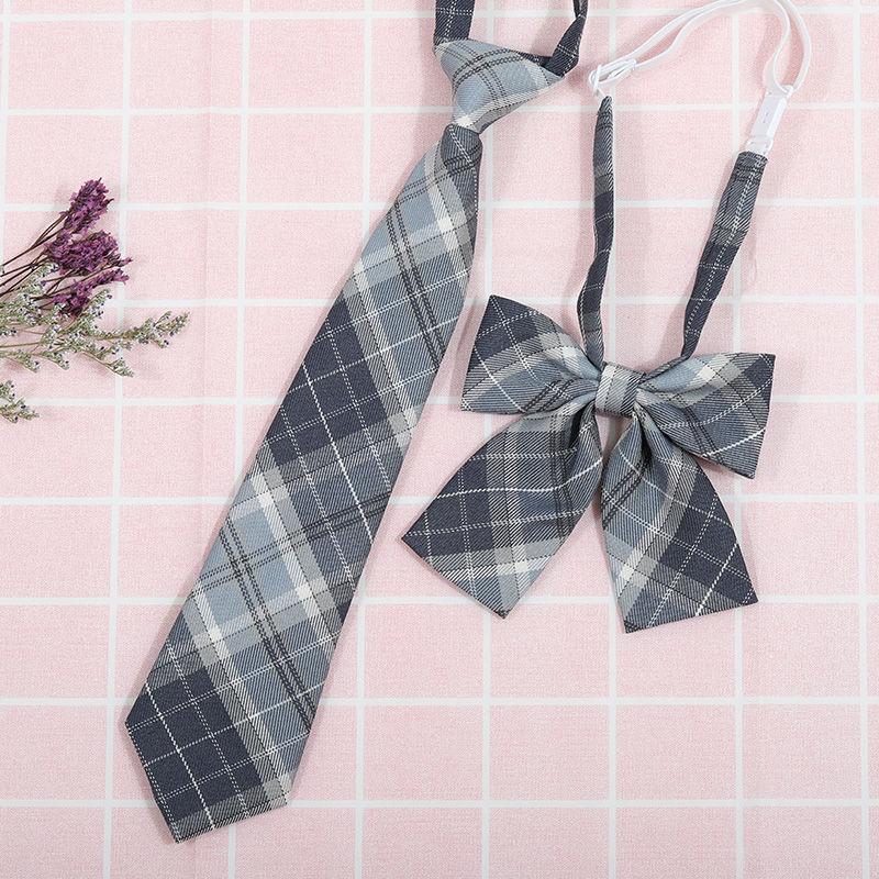 龙安豪色织涤丝韩版格纹领带包邮