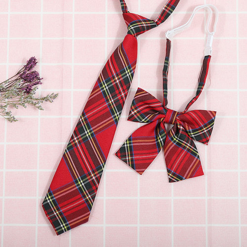 龙安豪色织涤丝韩版格纹领带包邮