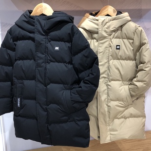 水孩儿童装男大童长款羽绒服90白鸭绒冬款休闲带帽专柜正品CR295