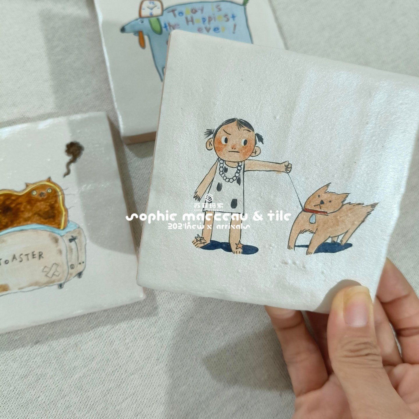 ins风手绘艺术砖浴室背景墙装饰砖 卫生间腰线花片 手工釉面砖,家装主材,仿古砖（包括文化石）,淘宝优惠券,粉丝福利购,淘宝优惠卷