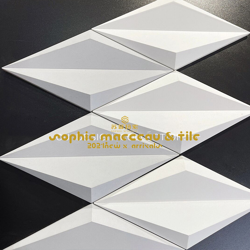 3D立体水泥砖风筝款软包造型异型手工砖奶茶咖啡厅客餐厅墙面