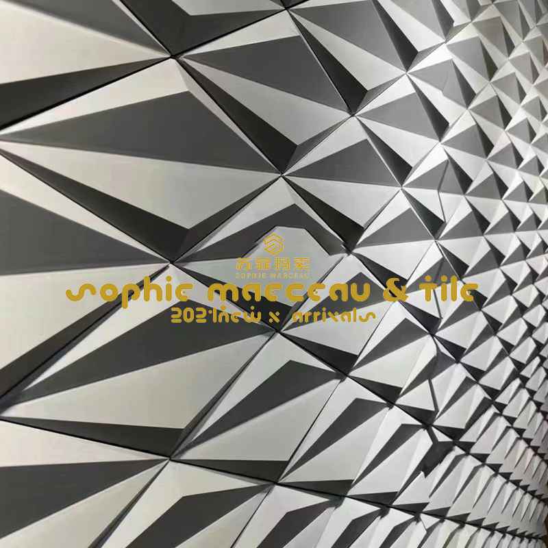 3D立体水泥砖风筝软包凹凸造型异型手工砖奶茶咖啡厅客餐厅墙