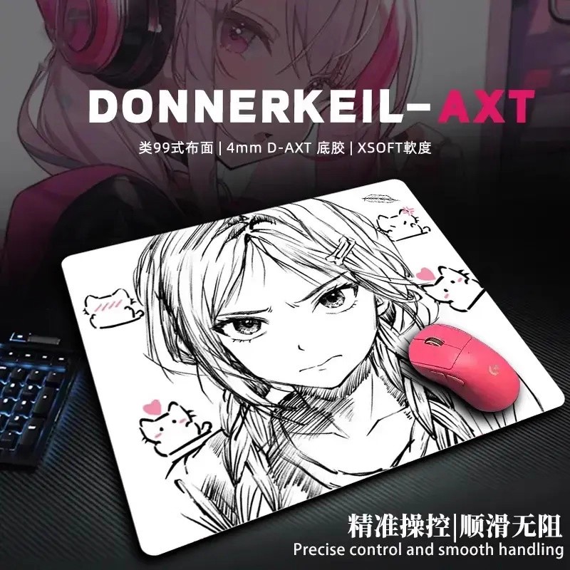 大号鼠标垫办公桌面FPS电竞游戏防滑专用动漫二次元树脂滑鼠垫子