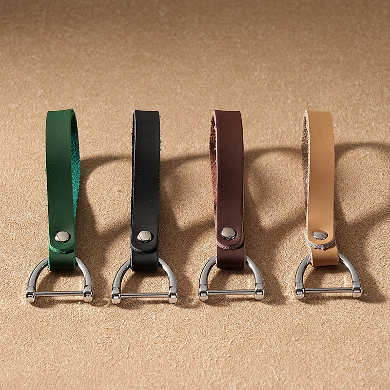 新款复古手工钥匙扣真软皮钥匙扣