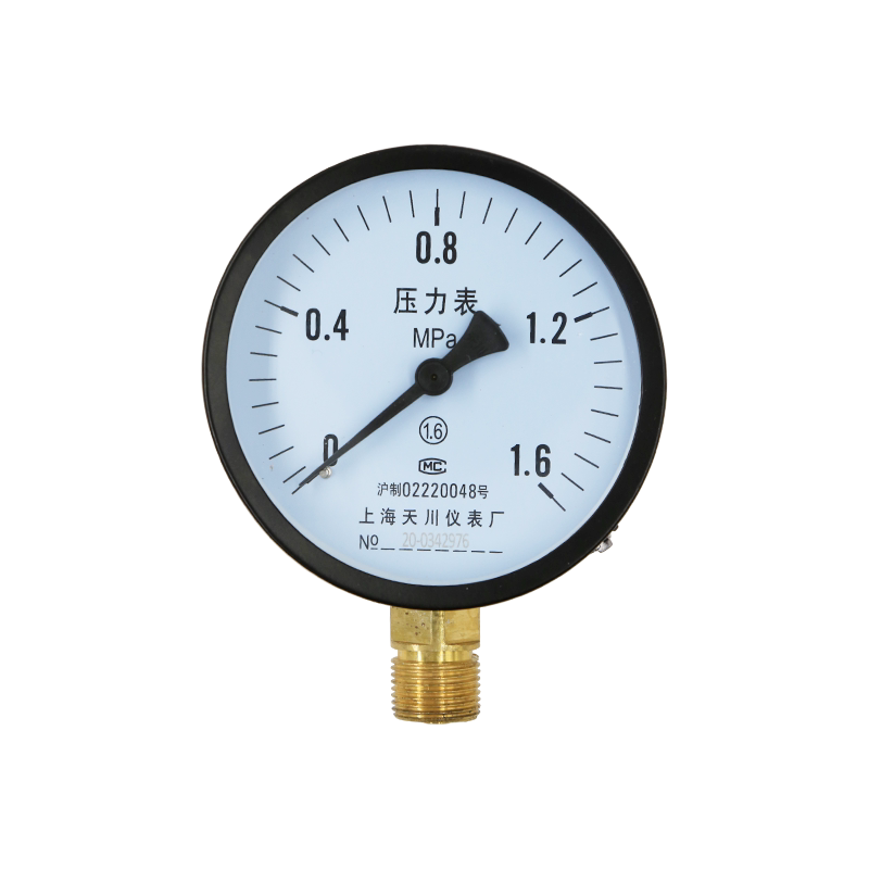 上海天川Y-100普通压力表水压表气压表油液压负压表1.6MPa真空表