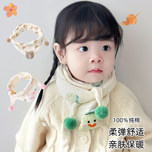 宝宝围巾小男孩女童春秋三角口水巾婴儿冬天外出防风保暖儿童围脖