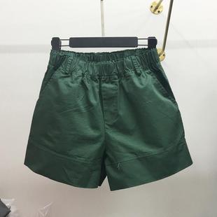ins潮 短裤 女夏宽松休闲2024新款 韩版 百搭松紧高腰显瘦a字阔腿热裤