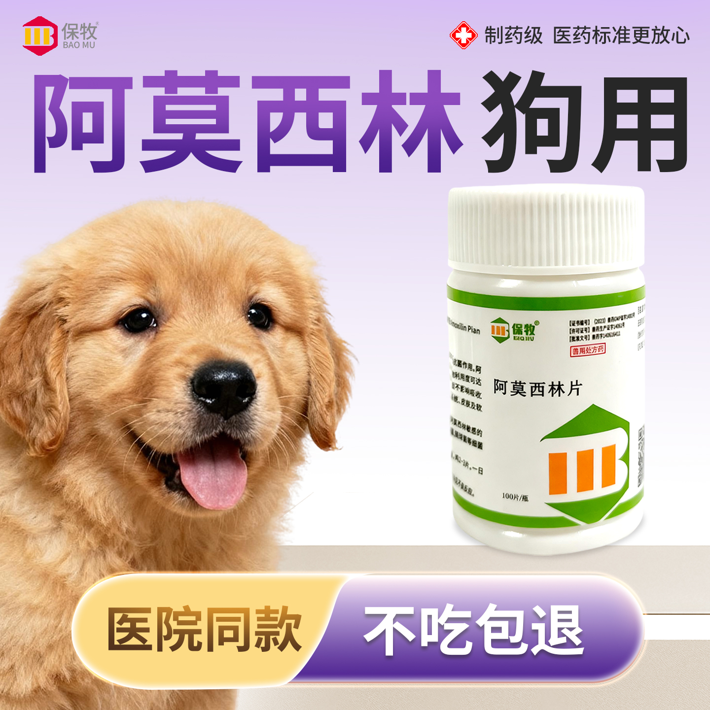 保牧【阿莫西林】兽用感冒咳嗽药