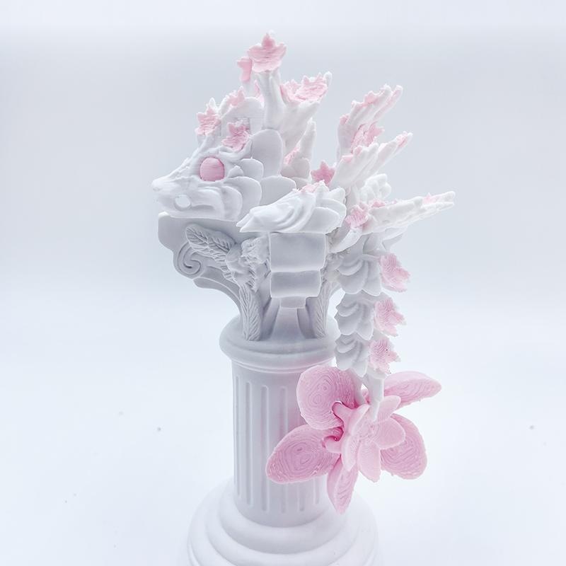 3D打印樱花龙仿真动物模型玩具关节可动摆件儿童礼物可爱中国龙