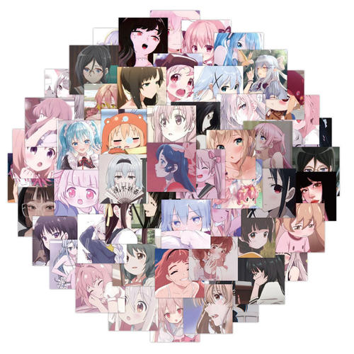 二次元动漫少女贴纸手机壳DIY