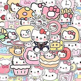 200张手账少女心kitty凯蒂猫卡通可爱ins贴纸手机行李箱装 饰贴画