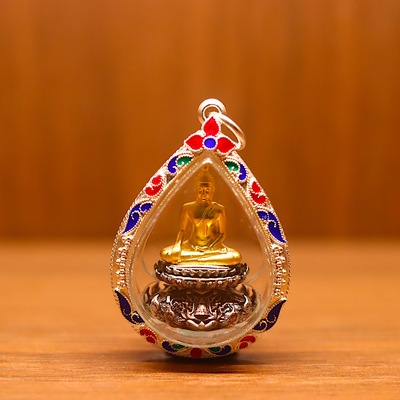 泰年福 泰牌正品 龙婆布罗伲 清债佛 纯银壳 吊坠 男女项链