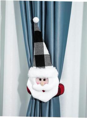 Christmas curtain buckle party decoration gift old man snowm