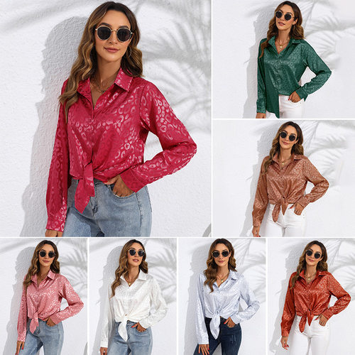2026 European And American Solid Color Shirt Spring And Autu