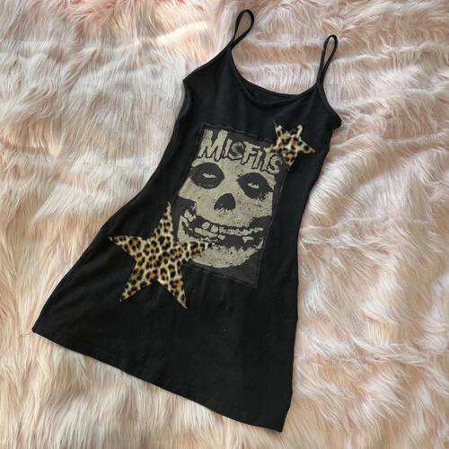 Woman Clothing Gothic Dress Harajuku Party Dresses Graphic R