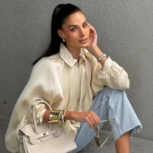 Za2026 Spring And Autumn New Fashion Loose Bat Sleeve Puffy