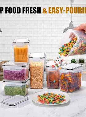 Kitchen 7pcs Food Containers Set BPA Free Plastic Airtight S