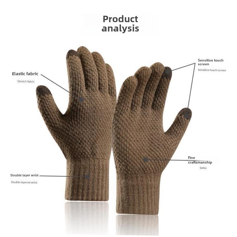 Knitted touch screen gloves winter men women秋冬男女手套针织