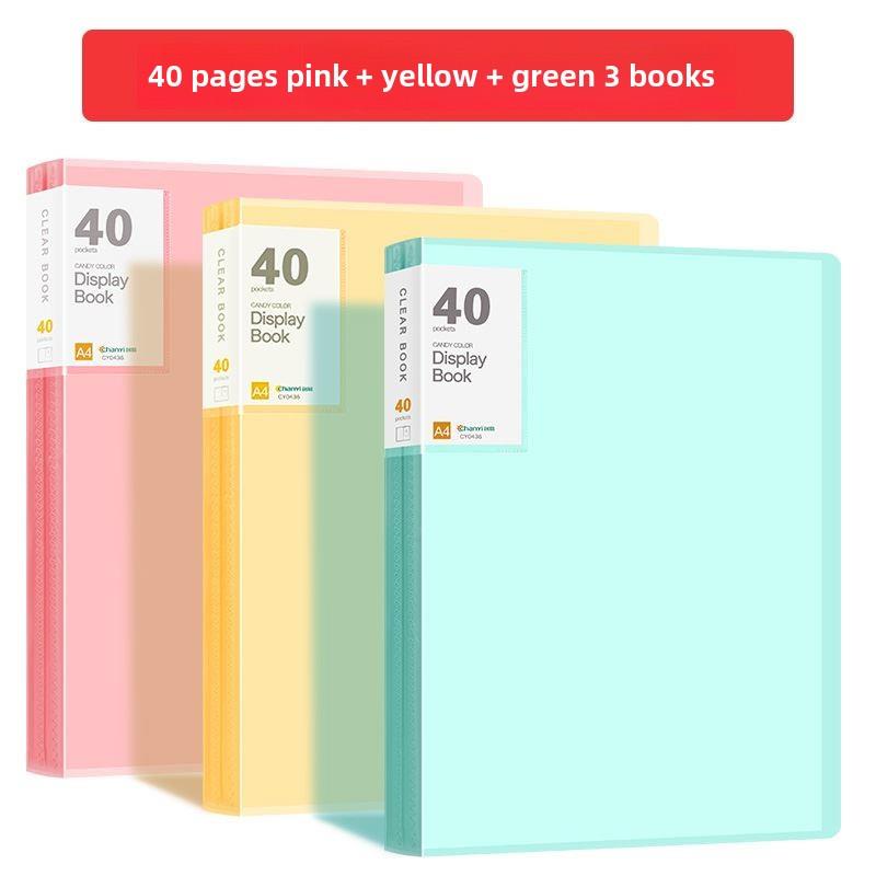 a4 clear book poster art holder file binder透明资料册文件夹