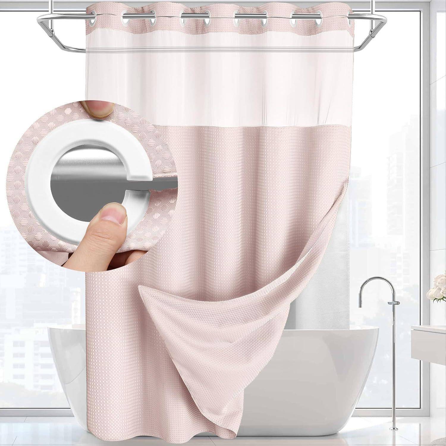 No hook waffle bathroom shower curtain set shading shower 帘